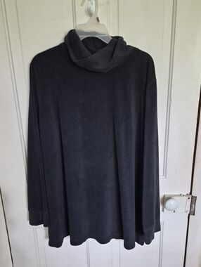 Woman Within Charcoal Gray Cowl Neck Tunic